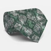 Grijs, groene imitatie slangenhuid. stropdas (Opgerold)
