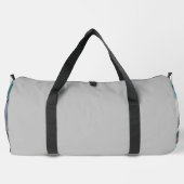 Grijs Grote Gym Bag Trend Abstracte Blauwe Oceaan Plunjezak (Achterkant)