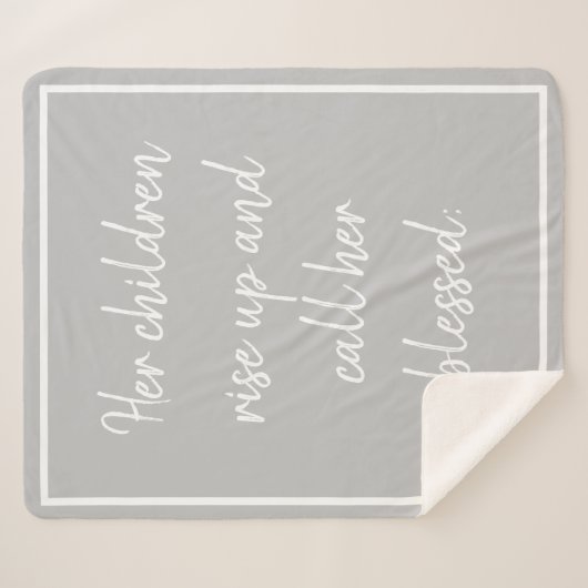 Grijs haar kinderen stijgen omhoog en noemen haar sherpa deken (Voorkant (horizontaal))