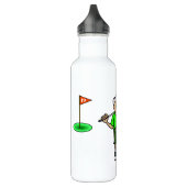 Grijs Haar Mannelijke Golfer Gepersonaliseerde Wat Waterfles (Links)