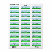 Grijs Haar Vrouw Golfer Retouradreslabel Etiket (Full Sheet)