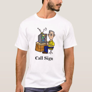 Grijs Haired Ham Operator T-Shirt Pas het aan!