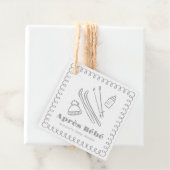 Grijs handgetekend après bébé Baby shower Bedankjes Labels (In situ)