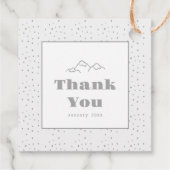 Grijs handgetekend après bébé Baby shower Bedankjes Labels (Achterkant)