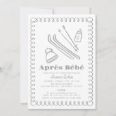 Grijs handgetekend après bébé Baby shower Kaart (Voorkant)