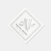 Grijs handgetekend après bébé Baby shower Servet (Hoek)