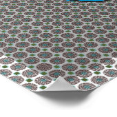 Grijs Hart Blauw Kat Print (Hoek)