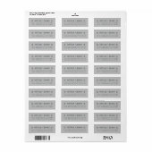 Grijs hart koppel retouradres etiket (Full Sheet)