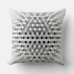 grijs hexagons-patroon kussen