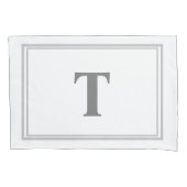 Grijs Hoesje voor dubbele-grenscontrole Kussensloop (Voorkant-Links)