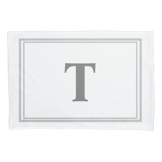 Grijs Hoesje voor dubbele-grenscontrole Kussensloop (Voorkant-Links)