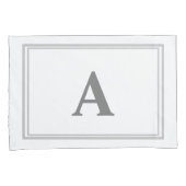 Grijs Hoesje voor dubbele-grenscontrole Kussensloop (Voorkant-Rechts)