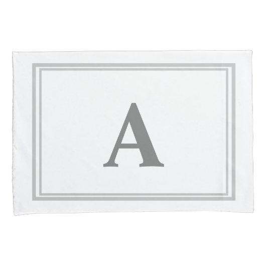 Grijs Hoesje voor dubbele-grenscontrole Kussensloop (Voorkant-Rechts)