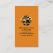 Grijs Home Motief Bouw Handyman Visitekaartje (Achterkant)