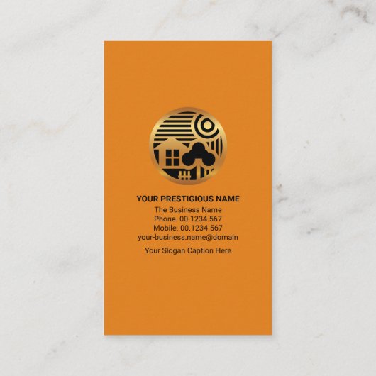 Grijs Home Motief Bouw Handyman Visitekaartje (Achterkant)