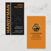 Grijs Home Motief Bouw Handyman Visitekaartje (Voorkant / Achterkant)