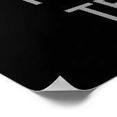 Grijs Houd kalm en jouw tekst poster (Hoek)