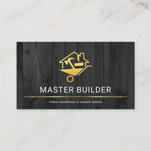 grijs hout — Carpentry Handyman Visitekaartje (Voorkant)
