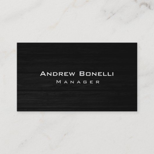 Grijs Hout Elegant Professional Visitekaartje (Voorkant)