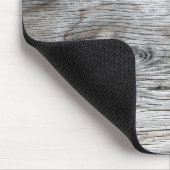 Grijs Hout Grain Kijk met knoppen Muismat (Hoek)