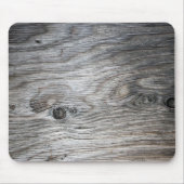 Grijs Hout Grain Kijk met knoppen Muismat (Voorkant)