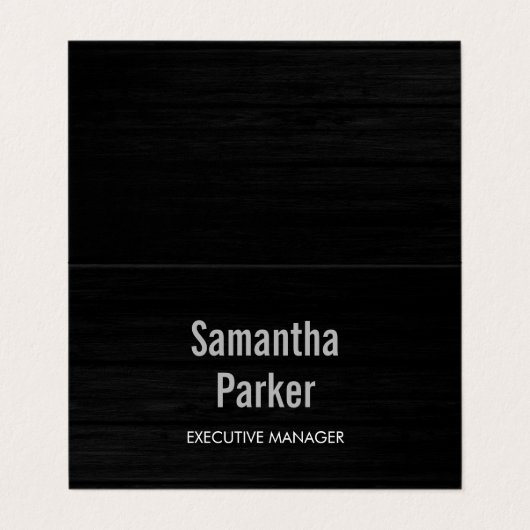 Grijs Hout Hedendaags Minimalistisch Modern Visitekaartje (Buitenkant ongevouwen)