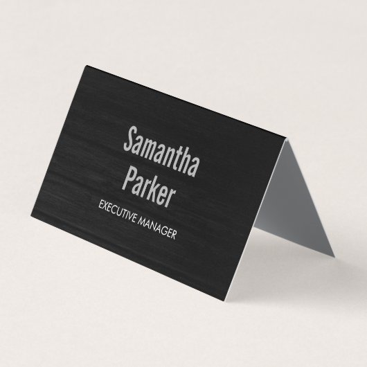 Grijs Hout Hedendaags Minimalistisch Modern Visitekaartje (Voorkant)