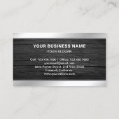 Grijs Hout Laptop PC Computer Reparatie Technicus Visitekaartje (Achterkant)