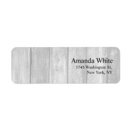Grijs Hout Plain Elegant Minimalistisch Modern Etiket