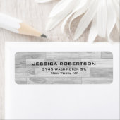 Grijs Hout Plain Elegant Modern Trendy Etiket (Insitu)