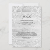 Grijs Houten Kant allen in Één Huwelijk Kaart (Achterkant)