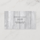 Grijs houten ontwerp Modern Plain minimalistische Visitekaartje (Achterkant)