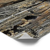 Grijs houten oppervlak poster (Hoek)