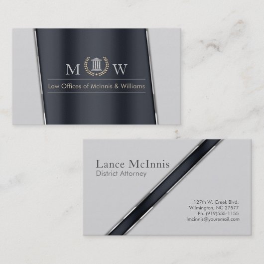 Grijs/houtskool Corporate Visitekaartje (Voorkant / Achterkant)