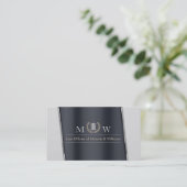 Grijs/houtskool Corporate Visitekaartje (Staand voorkant)