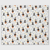 Grijs Huis Halloween Cadeaupapier (Vlak)