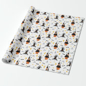 Grijs Huis Halloween Cadeaupapier (Uitgerold)