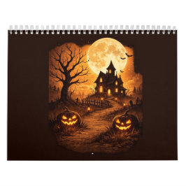Grijs Huis Halloween Kalender