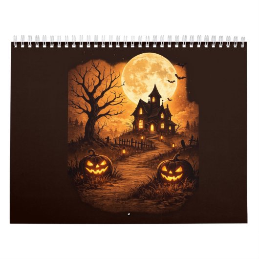 Grijs Huis Halloween Kalender (Hoes)