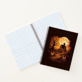 Grijs Huis Halloween Notitieboek (Binnen)
