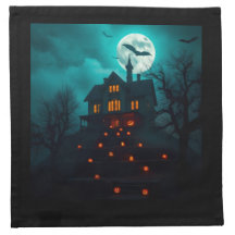Grijs Huis Halloween Servet