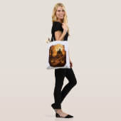 Grijs Huis Halloween  Tote Bag (Op model)