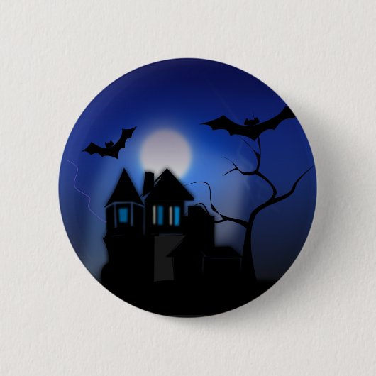 Grijs Huis Ronde Button 5,7 Cm (Voorkant)