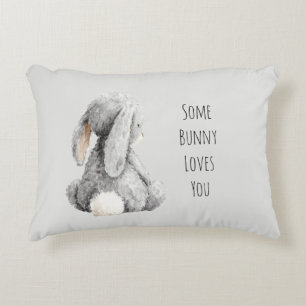 Grijs Iemand Bunny Houdt Van Jou Accent Kussen