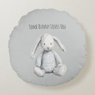 Grijs Iemand Bunny Houdt Van Jou Rond Kussen
