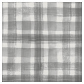 Grijs in witte Waterverf Gingham Gingham Gecontker Stof (Close Up)
