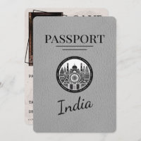 Grijs Indiaas paspoort Bewaar de datum