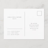 Grijs Infinity Symbool minimaal afbeelding Uitnodiging Briefkaart (Achterkant)