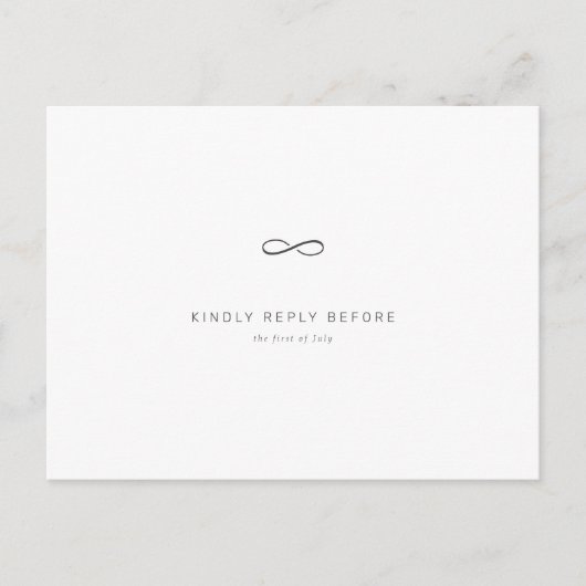 Grijs Infinity Symbool minimaal afbeelding Uitnodiging Briefkaart (Voorkant)