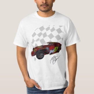 grijs ingecheckte vlag-bluhm racen t-shirt